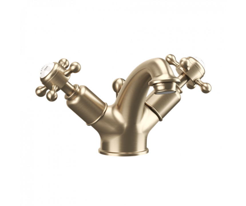 Crosswater Belgravia Crosshead Basin Monobloc (without pop-up waste) Brushed Brass