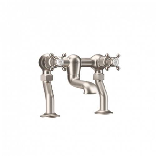 Crosswater Belgravia Crosshead Bath Filler Brushed Nickel