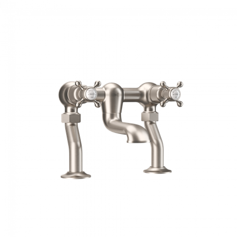 Crosswater Belgravia Crosshead Bath Filler Brushed Nickel