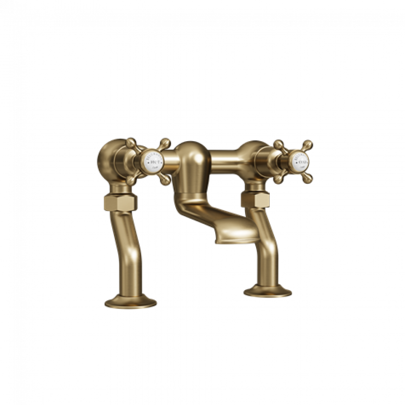 Crosswater Belgravia Crosshead Bath Filler Brushed Brass