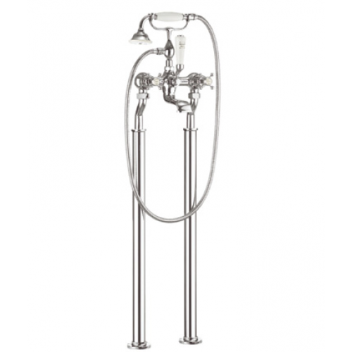Crosswater Belgravia Crosshead Bath Shower Mixer with Kit & Legs Brushed Brass