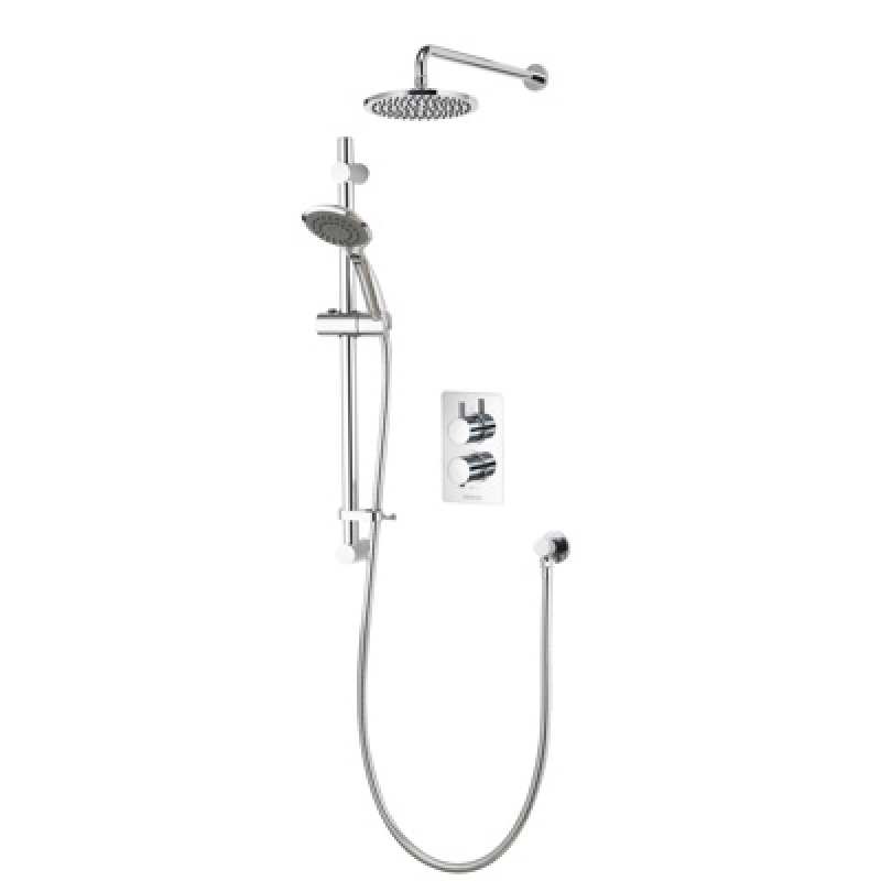 Aqualisa AQ Concealed Thermostatic Mixer with Dual Outlet - Chrome