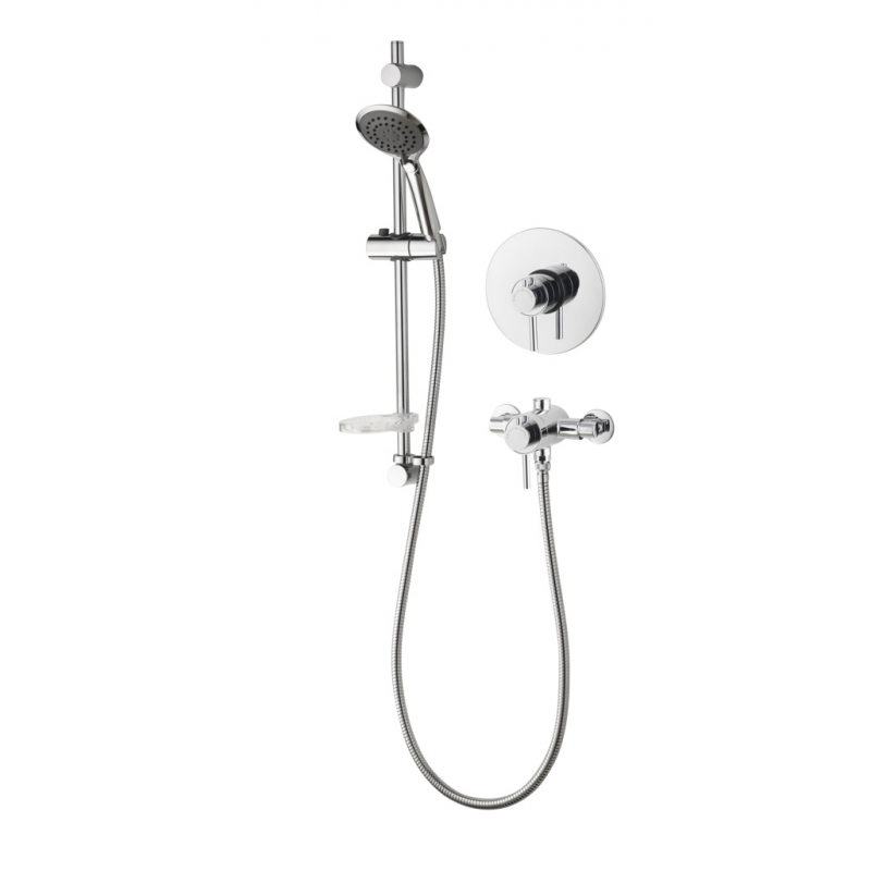 Aqualisa AQ Concealed/Exposed Concentric Valve for LP/HP use - Chrome
