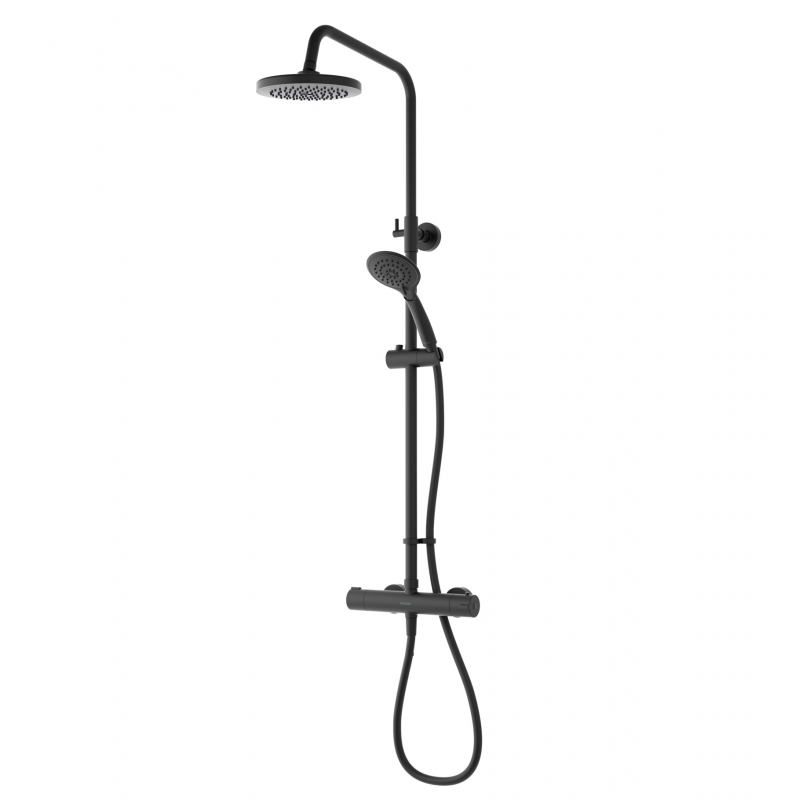 Aqualisa AQ Dual Outlet Thermostatic Shower with Cool Touch - Matt Black