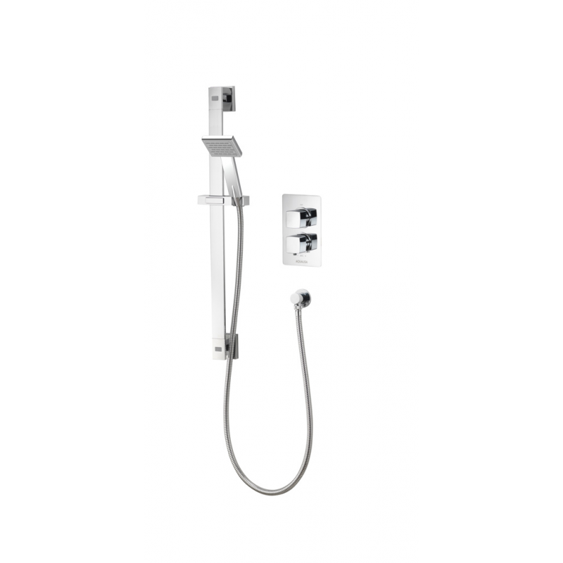Aqualisa AQ Square Concealed Thermostatic Mixer with Single Outlet - Chrome