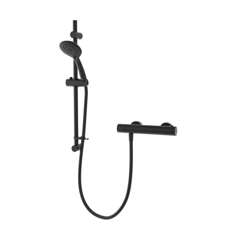 Aqualisa AQ Thermostatic Bar Valve with Cool Touch - Matt Black