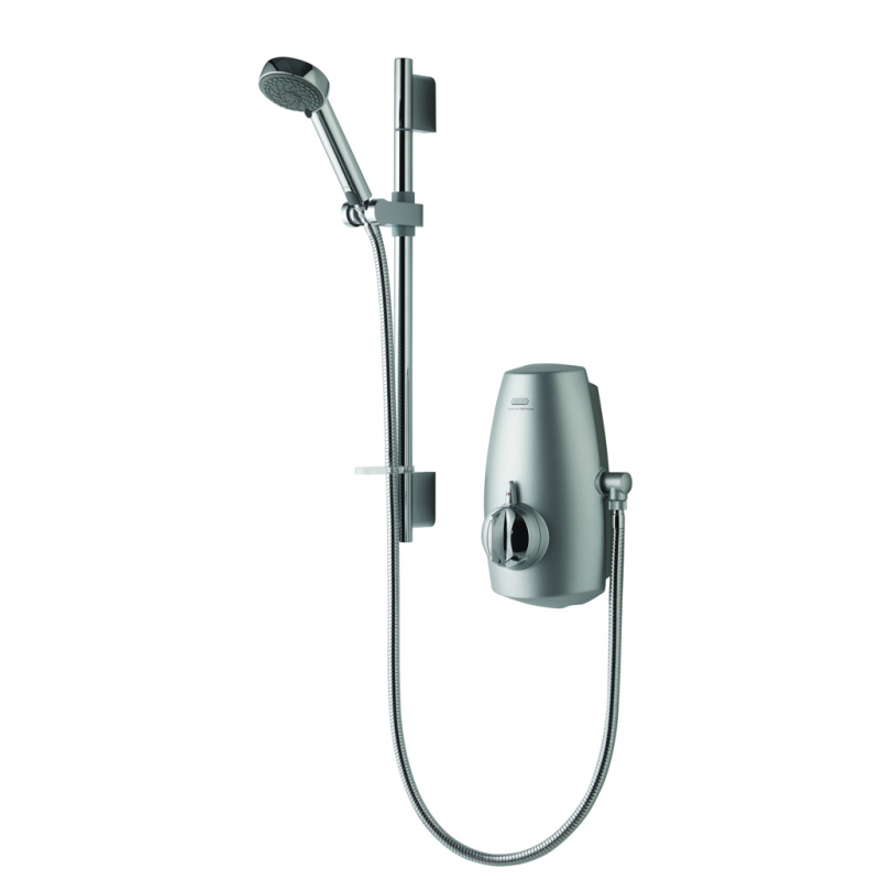 Aqualisa Aquastream Power Shower with Adjustable Head - Satin Chrome