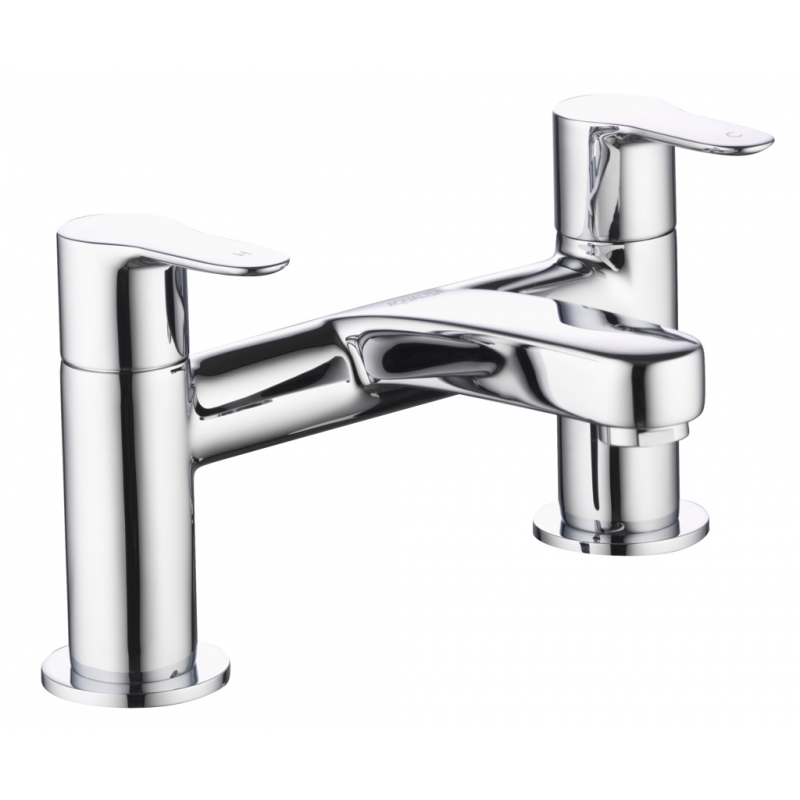 Aqualisa Central Deck Bath Filler - Chrome