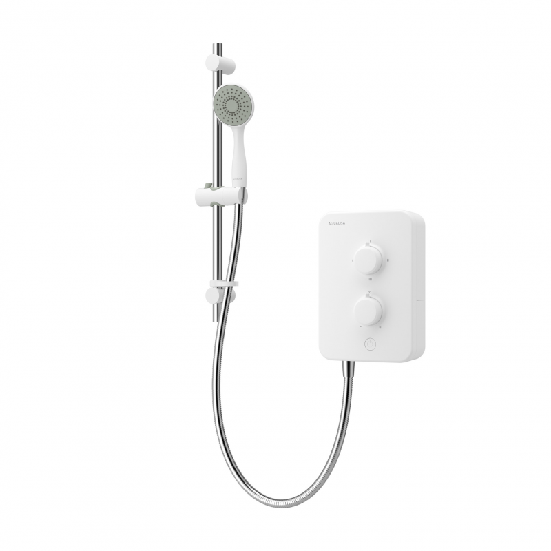 E1 Aqualisa Electric Shower with Single Mode Handset 8.5kW White