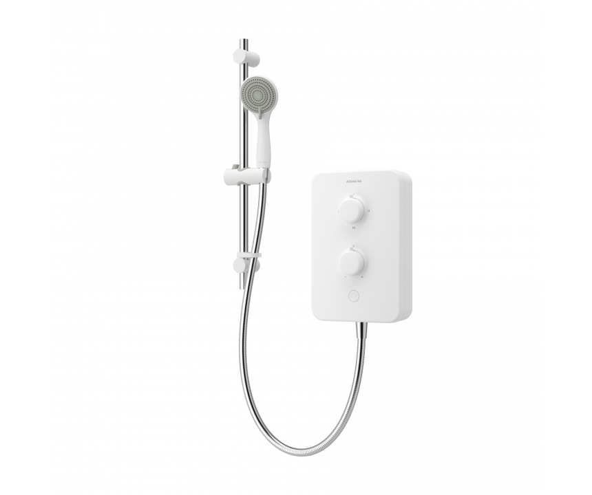 E2 APL Aqualisa Electric Shower with 3 Mode Handset 10.5kW Multifit White