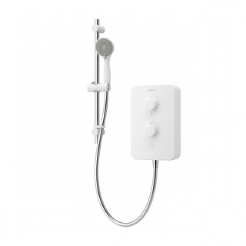 E2 APL Aqualisa Electric Shower with 3 Mode Handset 9.5kW Multifit White