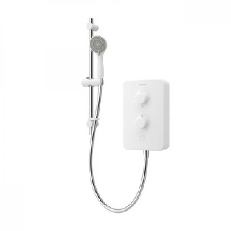 E2 APL Aqualisa Electric Shower with 3 Mode Handset 9.5kW Multifit White