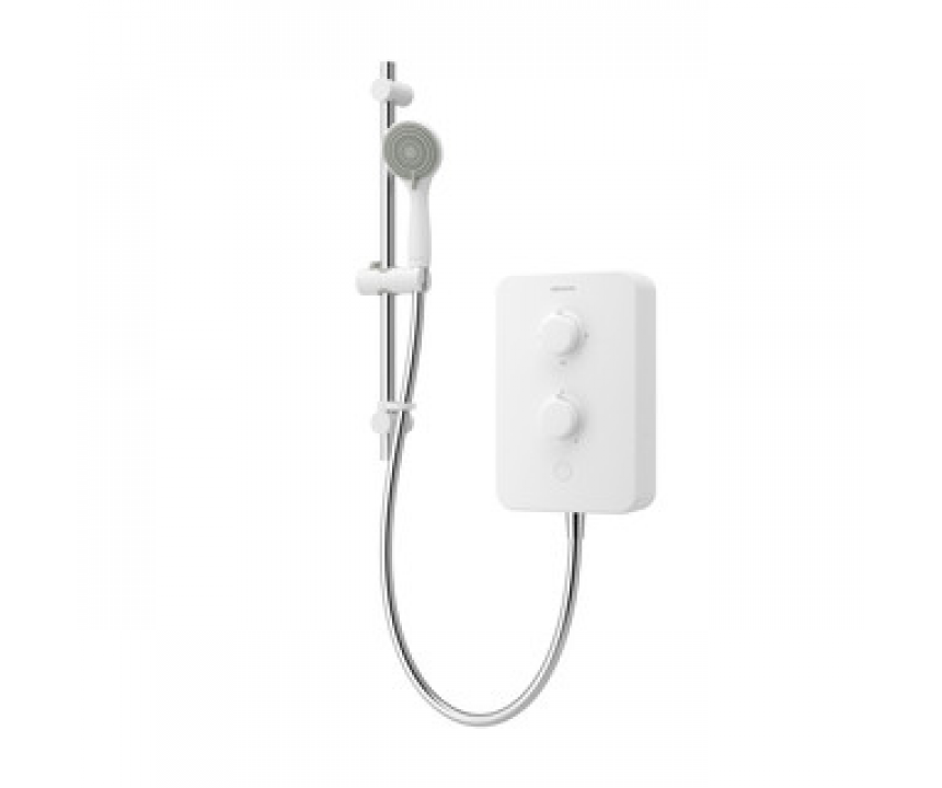 E2 APL Aqualisa Electric Shower with 3 Mode Handset 9.5kW Multifit White
