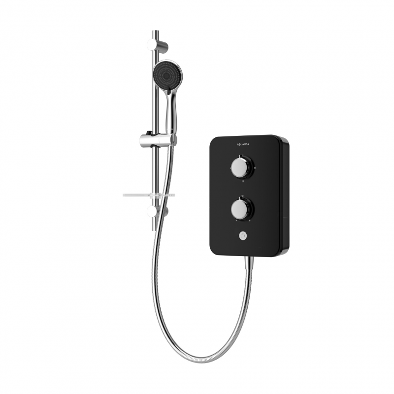 E2 Aqualisa Electric Shower with 3 Mode Handset 9.5kW Black