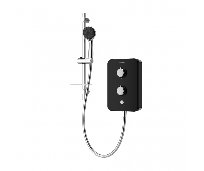 E2 Aqualisa Electric Shower with 3 Mode Handset 9.5kW Black