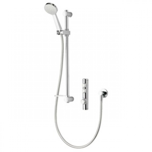 Aqualisa iSystem 23 Smart Single Outlet Concealed with Riser Rail (Gravity Pumped) - Chrome