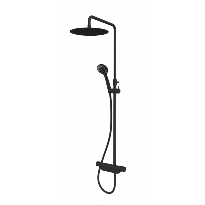 Aqualisa Midas 220 Shower Column Mixer - Matt Black