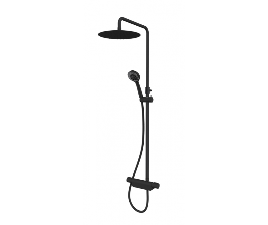 Aqualisa Midas 220 Shower Column Mixer - Matt Black
