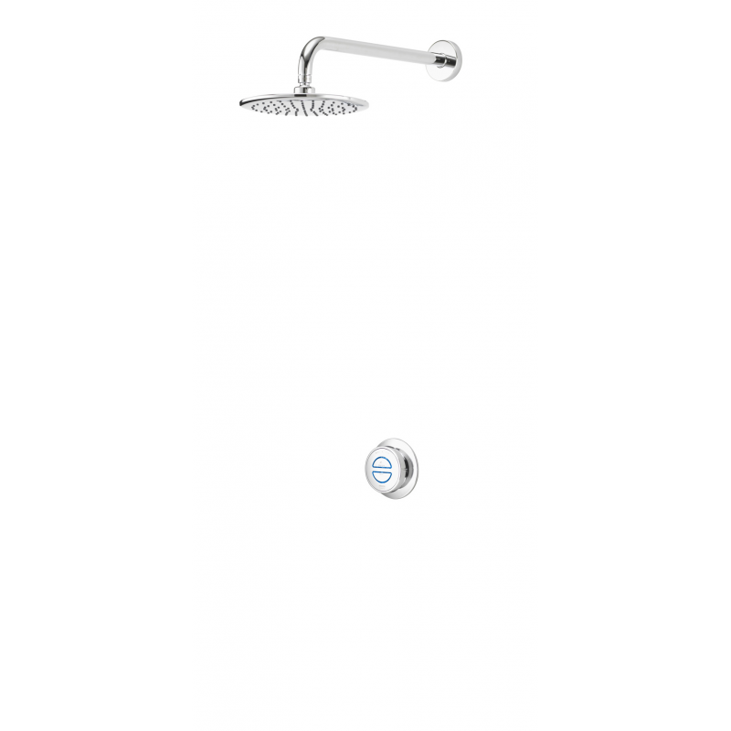 Aqualisa Quartz 23 Classic Digital Shower with Fixed Head & Wall Arm (Gravity Pumped) - Chrome