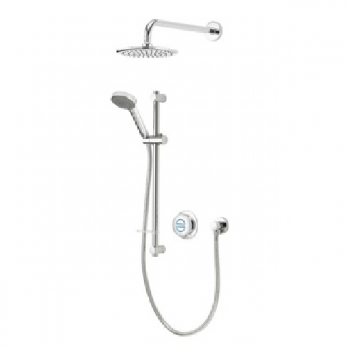 Aqualisa Quartz 23 Classic Divert Concealed Valve with Riser Rail Kit , Wall Arm & Head - Gravity