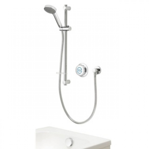 Aqualisa Quartz 23 Classic Divert Concealed Valve, Bath O-Flow Filler & Riser Kit - HP/Combi -Chrome
