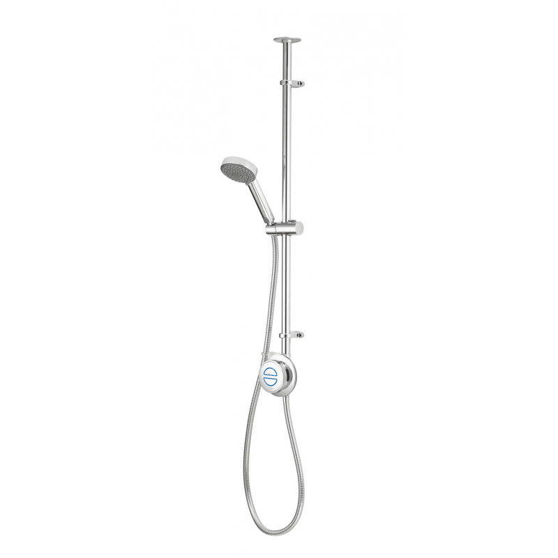 Aqualisa Quartz 23 Classic Exposed Valve with Riser Rail Kit (Gravity Pumped) - Chrome