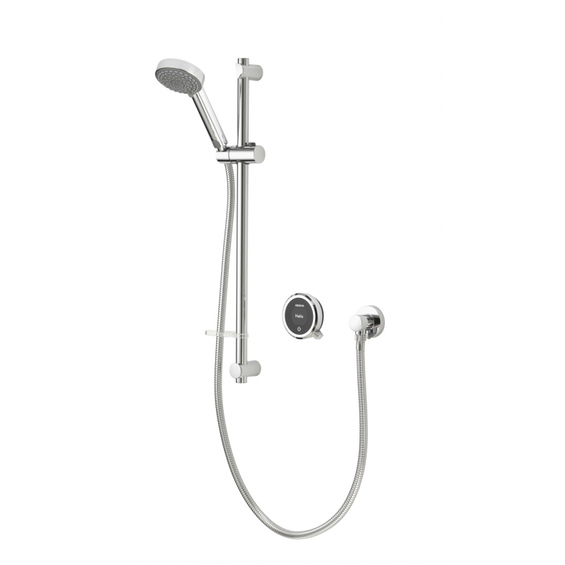 Aqualisa Quartz Touch 23 Concealed Valve with Riser Kit & Adjustable Head (Gravity) - Chrome