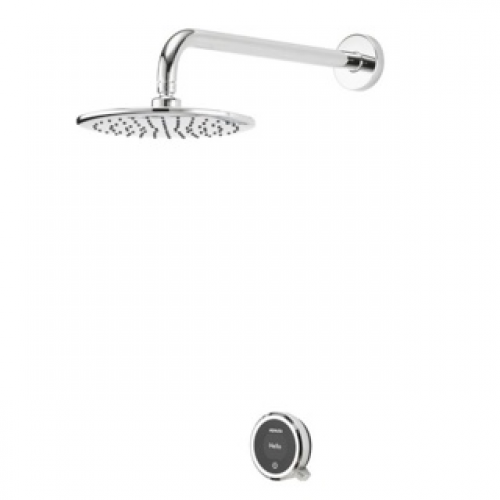 Quartz Touch 23 Concealed Valve with 230mm Fixed Head & Wall Arm (Gravity) - Chrome