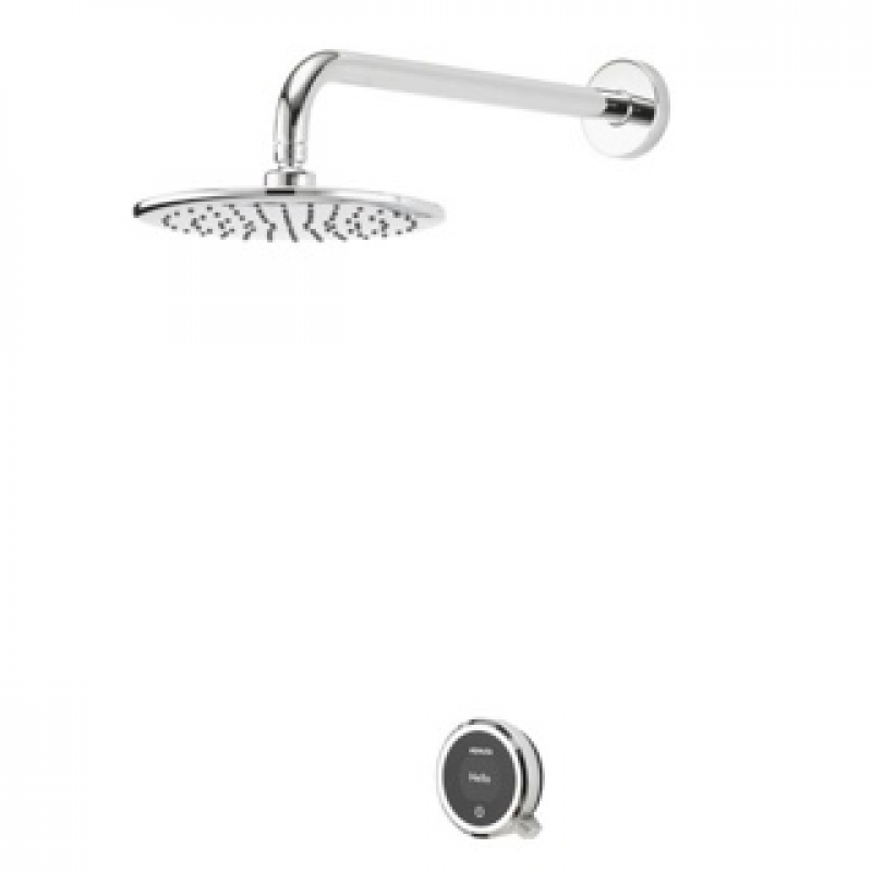Quartz Touch 23 Concealed Valve with 230mm Fixed Head & Wall Arm (Gravity) - Chrome