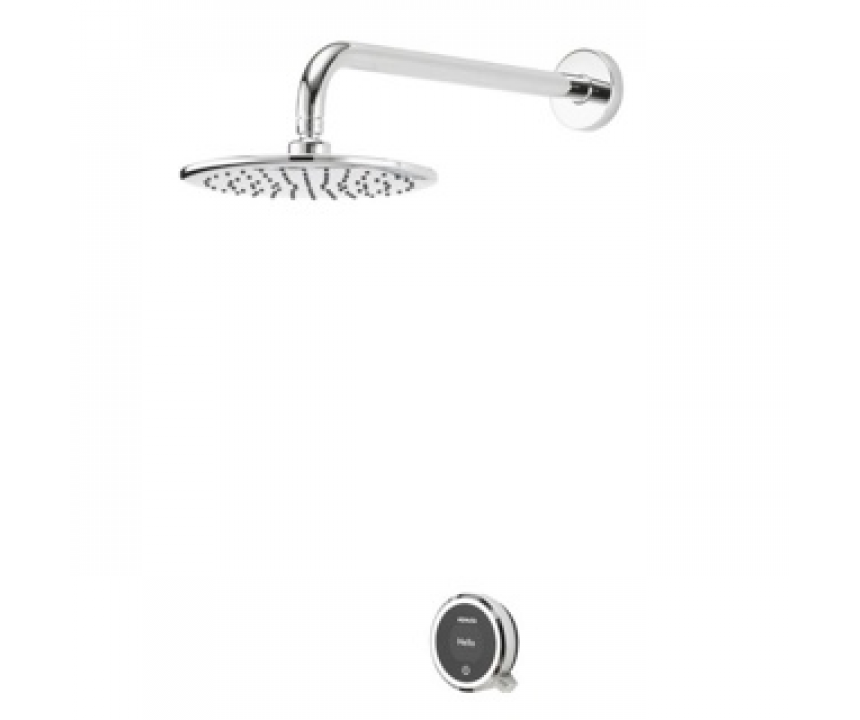 Quartz Touch 23 Concealed Valve with 230mm Fixed Head & Wall Arm (Gravity) - Chrome