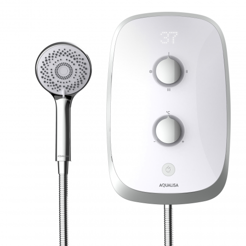 Aqualisa eVOLVE Electric 9.5kW - White/Satin Silver