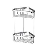 Origins Living Double Corner Shower Basket - Chrome 189779