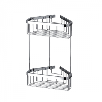 Origins Living Double Corner Shower Basket - Chrome 189779