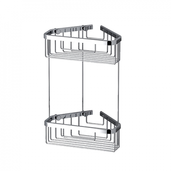 Origins Living Double Corner Shower Basket - Chrome 189779