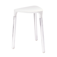 Origins Living Yannis Stool - White/Chrome 2172-02