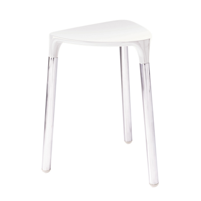 Origins Living Yannis Stool - White/Chrome 2172-02