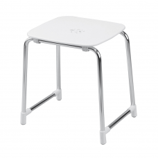 Origins Living Prima Classe Bathroom Stool - White/Chrome 6072-23