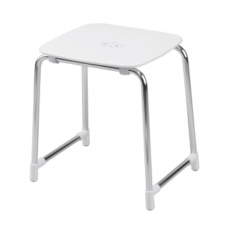Origins Living Prima Classe Bathroom Stool - White/Chrome 6072-23 from Ebzone