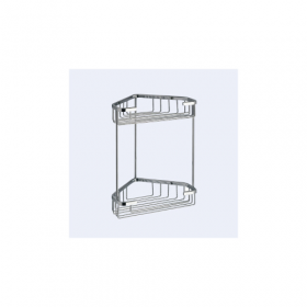 Origins Living Gedy Double Corner Basket - Chrome 2481-13