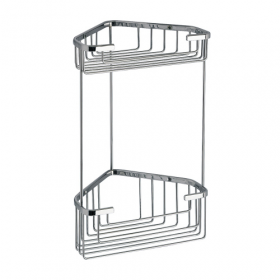 Origins Living Gedy Double Corner Deep Basket - Chrome 2482-13