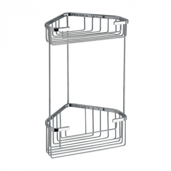 Origins Living Gedy Double Corner Deep Basket - Chrome 2482-13