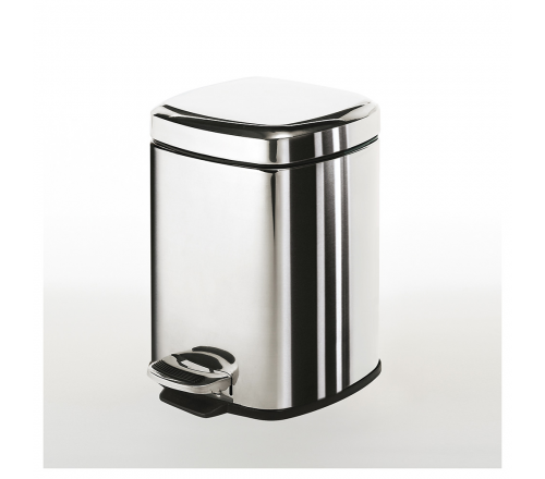 Bathroom Waste Pedal Bins 2209-13 Origins Living Square Pedal Bin 3L Soft Close - Polished 2209-13