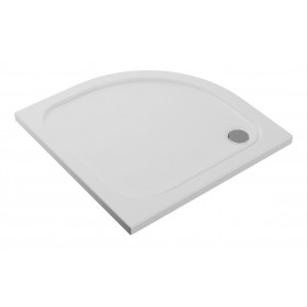45mm Low Profile 800mm Quadrant Tray & Waste - White
