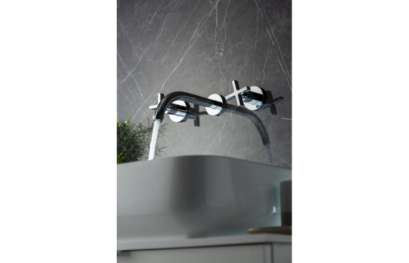 Abode Serenitie Wall Mounted Basin/Bath Mixer - Chrome