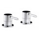 Abode Harmonie Round Bath Filler Panel Valves (Pair) - Chrome Abode Harmonie Round Bath Filler Panel Valves (Pair) - Chrome