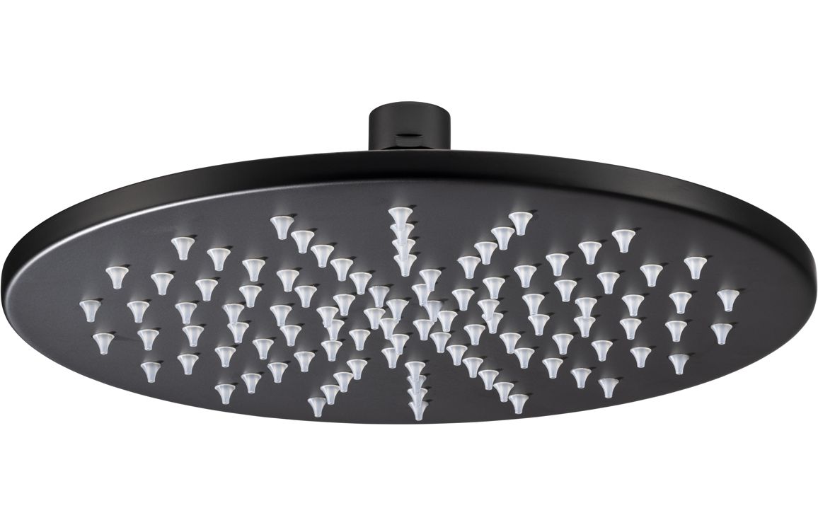 Abode Euphoria 225x225x8mm Circular Showerhead - Matt Black