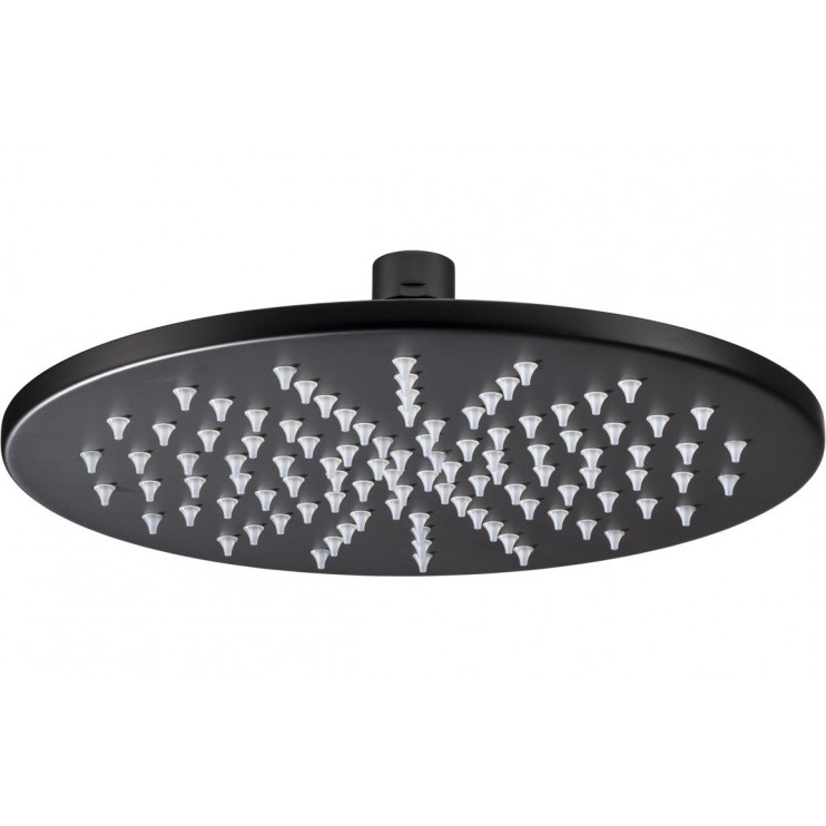 Abode Euphoria 225x225x8mm Circular Showerhead - Matt Black