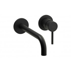 Abode Harmonie Wall Mounted Basin / Bath Mixer - Matt Black