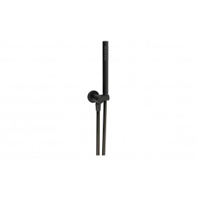 Abode Euphoria Circular Wall Outlet  Handset & Bracket Set - Matt Black