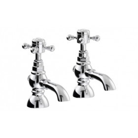 Abode Sentiment Basin Pillar Taps - Chrome